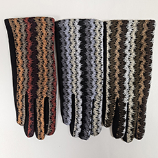 E Touch Glove with Abstract Geometric Yarn Design